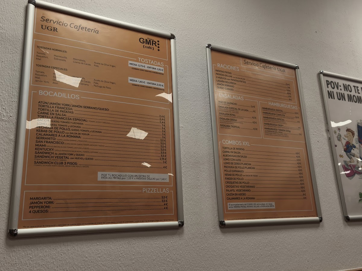 Cafetería de la Facultad de Filosofía y Letras Photo Menu 2