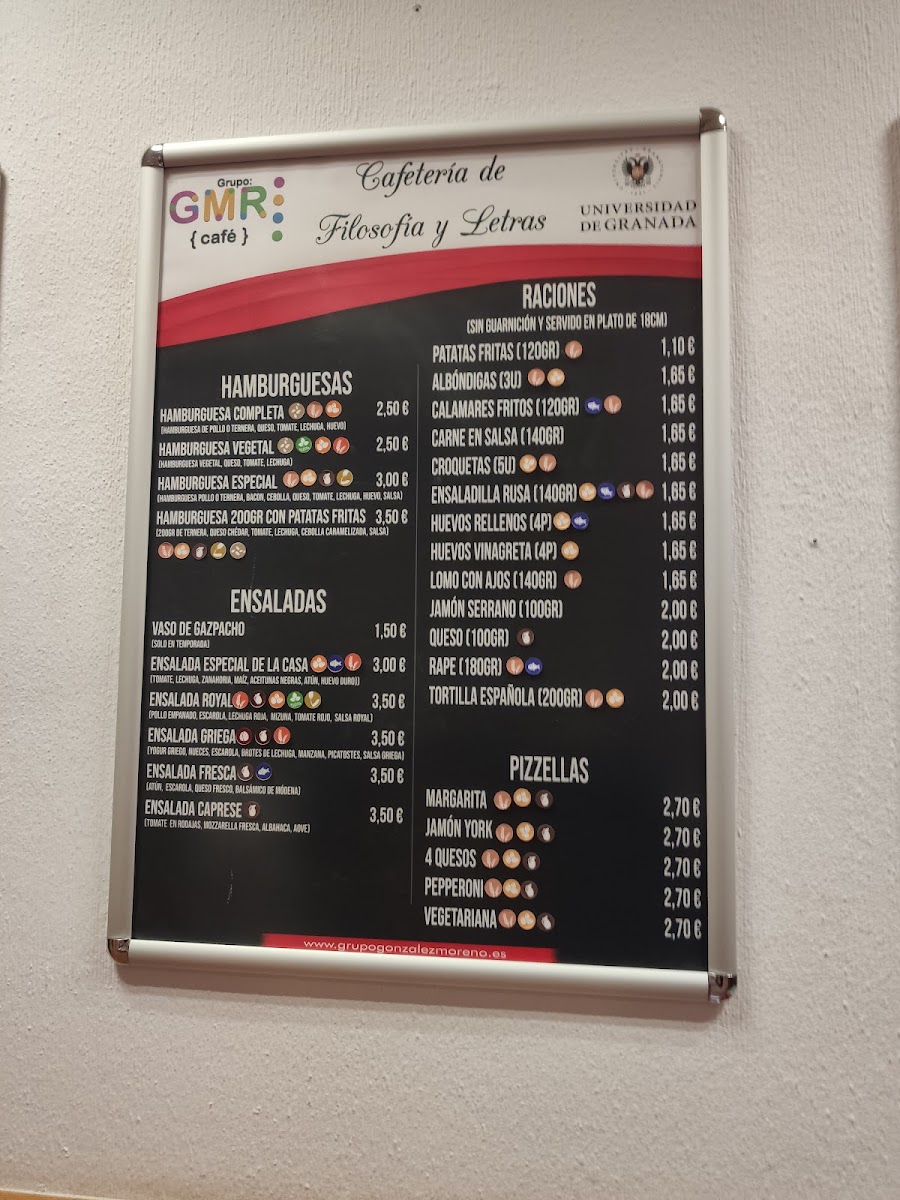Cafetería de la Facultad de Filosofía y Letras Photo Menu 6