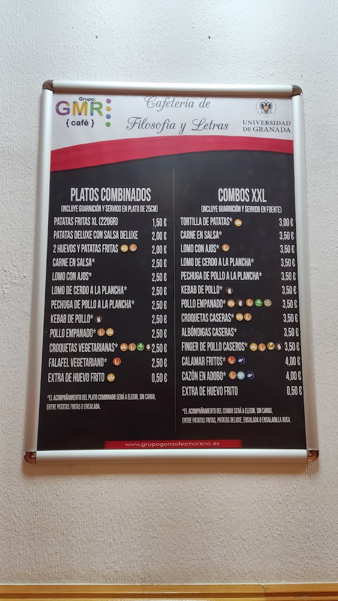 Cafetería de la Facultad de Filosofía y Letras Photo Menu 7
