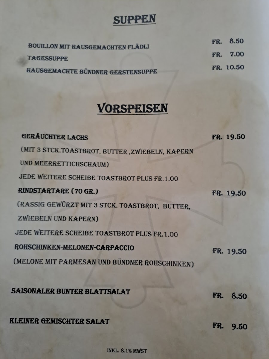 Restaurant Kreuz Photo Menu 3