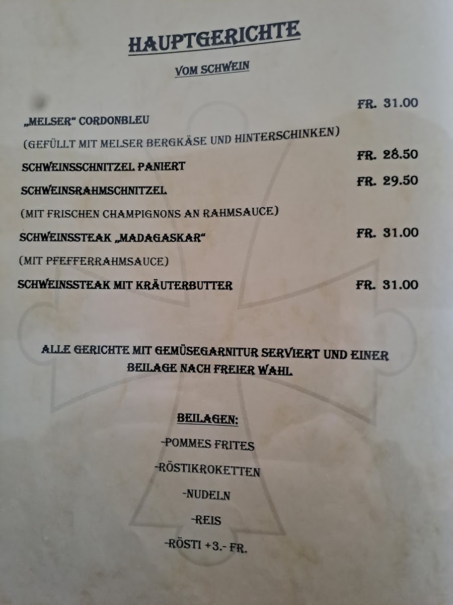 Restaurant Kreuz Photo Menu 4