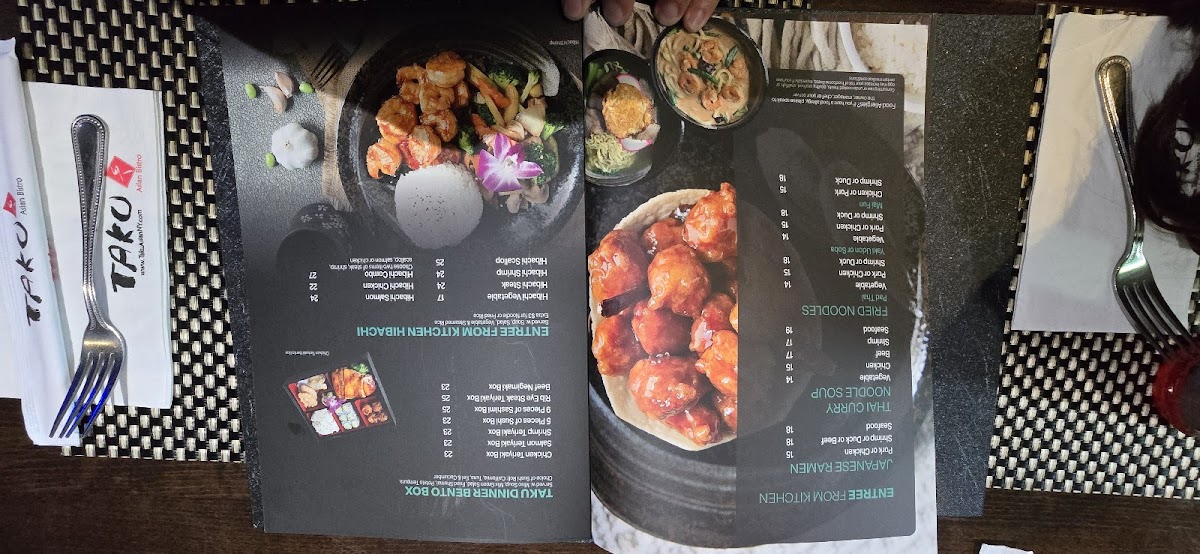 Taku Asian Bistro restaurant Photo Menu 2