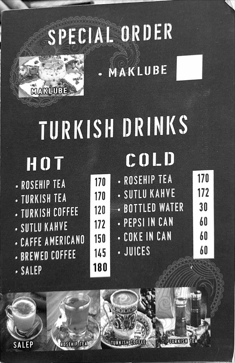 Turkish Coffee House Photo Menu 1