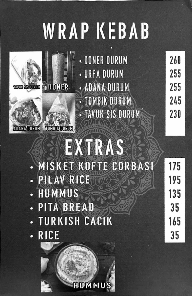 Turkish Coffee House Photo Menu 2