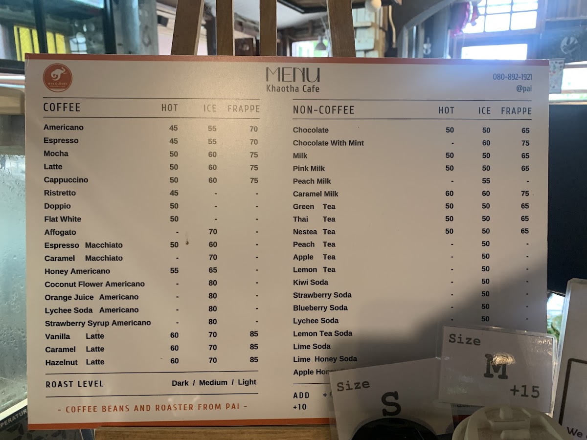 Khaotha Coffee / Roastered Pai Photo Menu 8