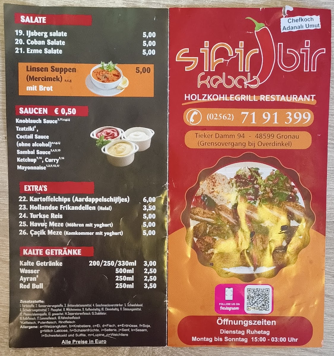 SifirBir Kebab Photo Menu 1