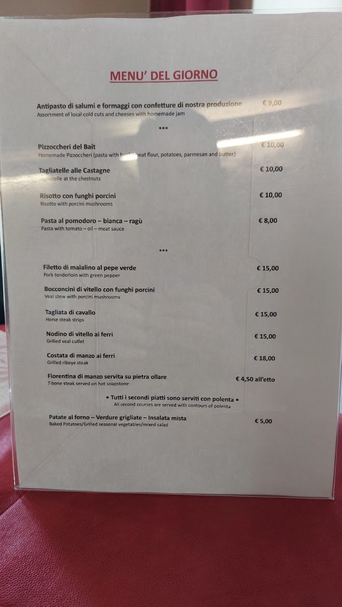 Ristorante Il Bait Photo Menu 6