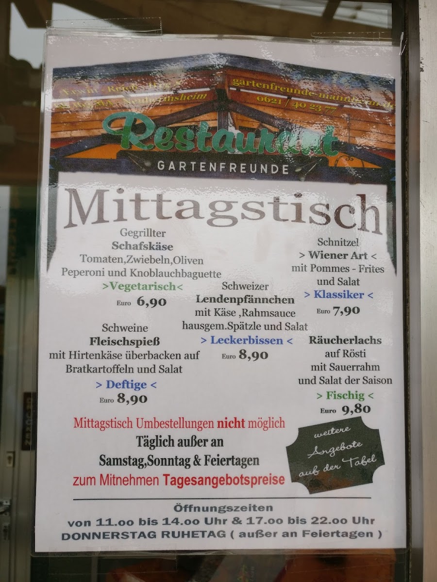 Gaststätte Gartenfreunde Photo Menu 2