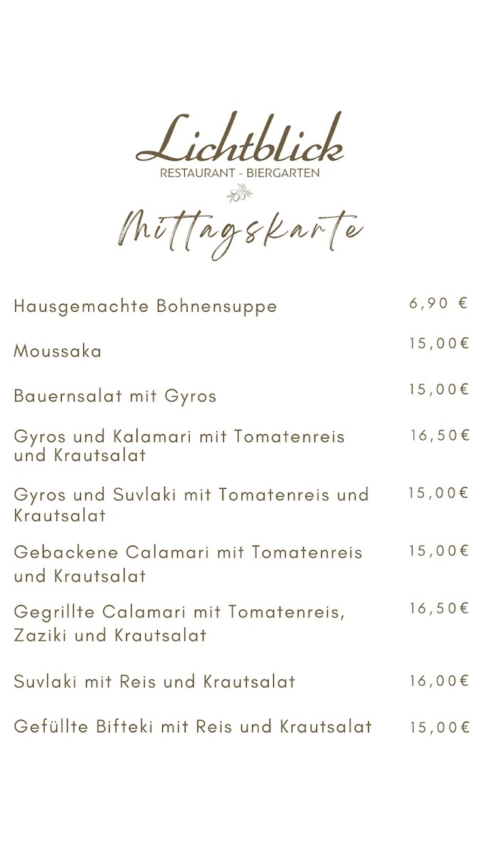 Griechisches Restaurant Lichtblick Photo Menu 2
