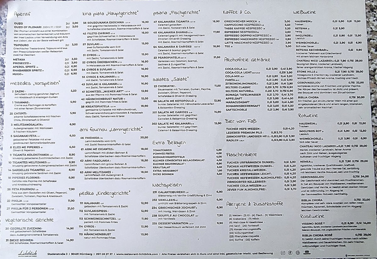 Griechisches Restaurant Lichtblick Photo Menu 3