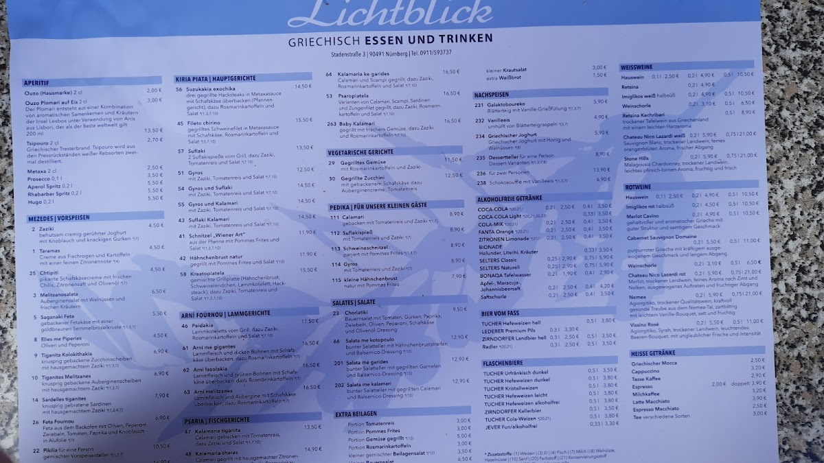 Griechisches Restaurant Lichtblick Photo Menu 6
