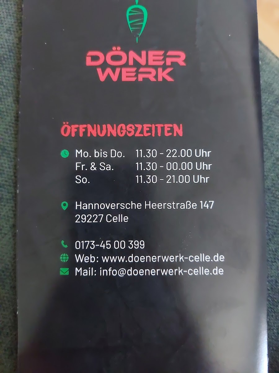 DönerWerk Celle Photo Menu 5