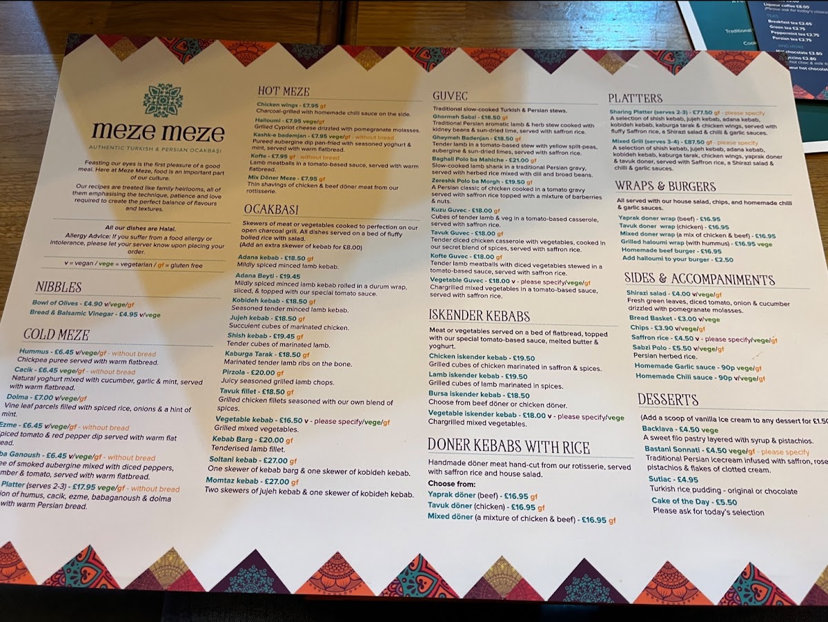 Meze Meze Photo Menu 1