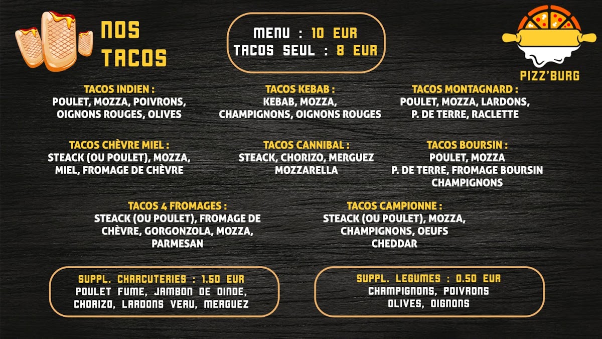 Pizz' Burg Orléans Photo Menu 2