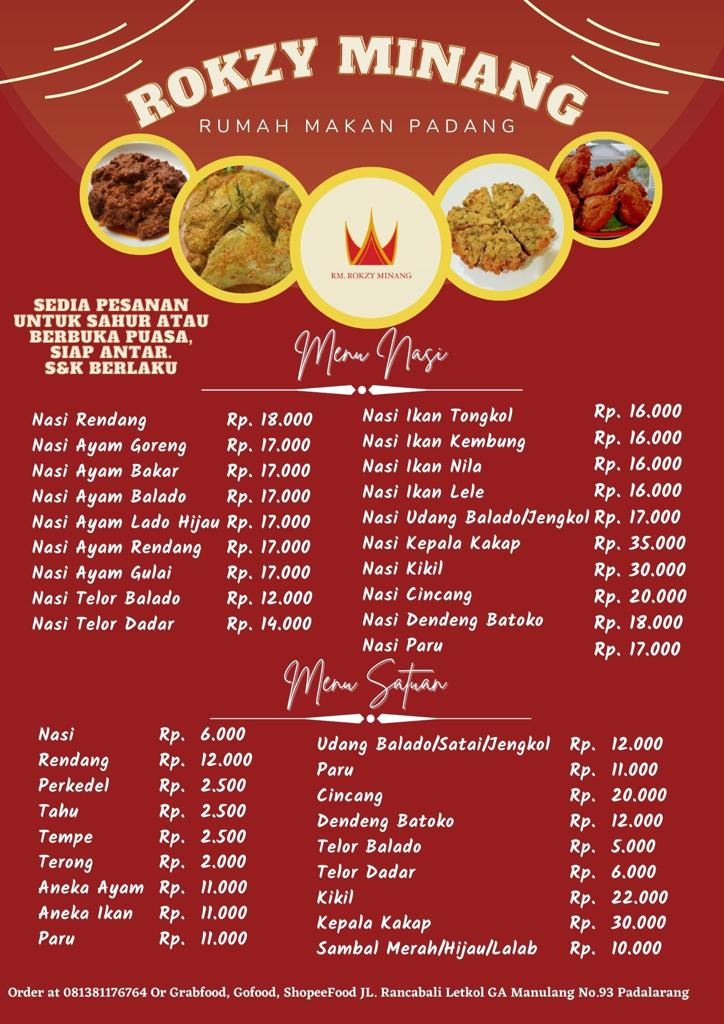 Rokzy minang Photo Menu 1