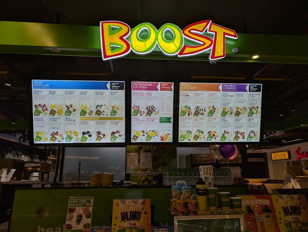 Boost Juice Bars Photo Menu 2