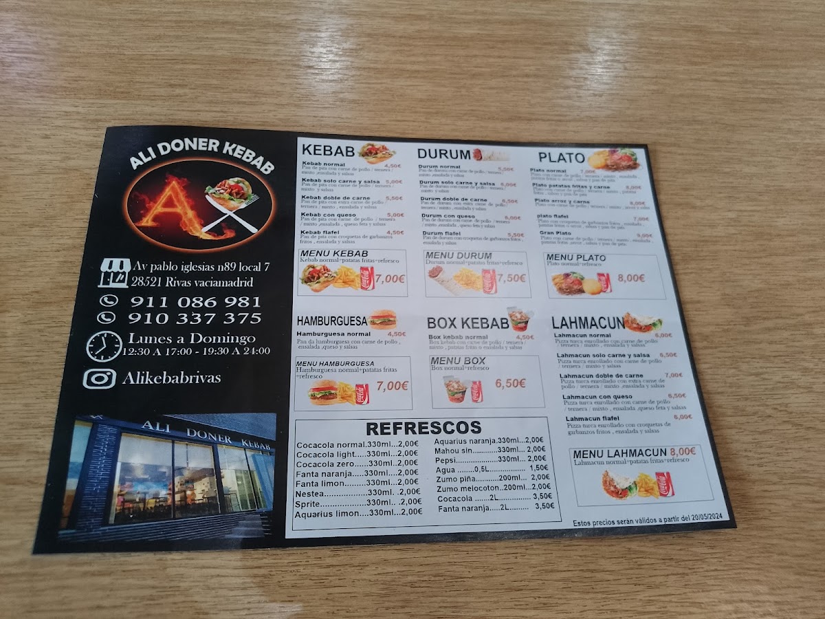 Ali Kebab Photo Menu 2