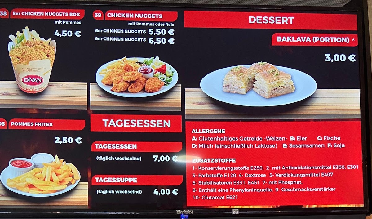 Divan 1 Schnellrestaurant Photo Menu 1