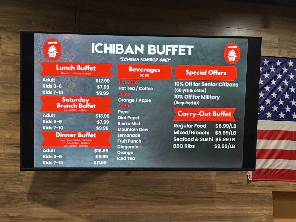 Ichiban Buffet Photo Menu 2