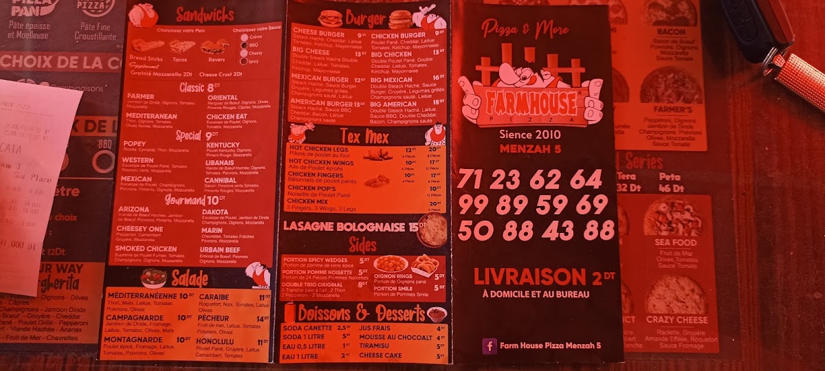 Farm House Pizzeria Menzah 5 Photo Menu 2