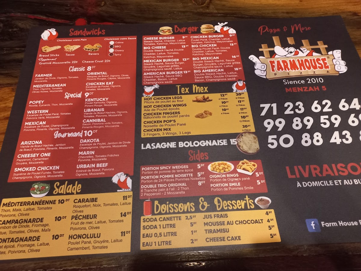 Farm House Pizzeria Menzah 5 Photo Menu 5
