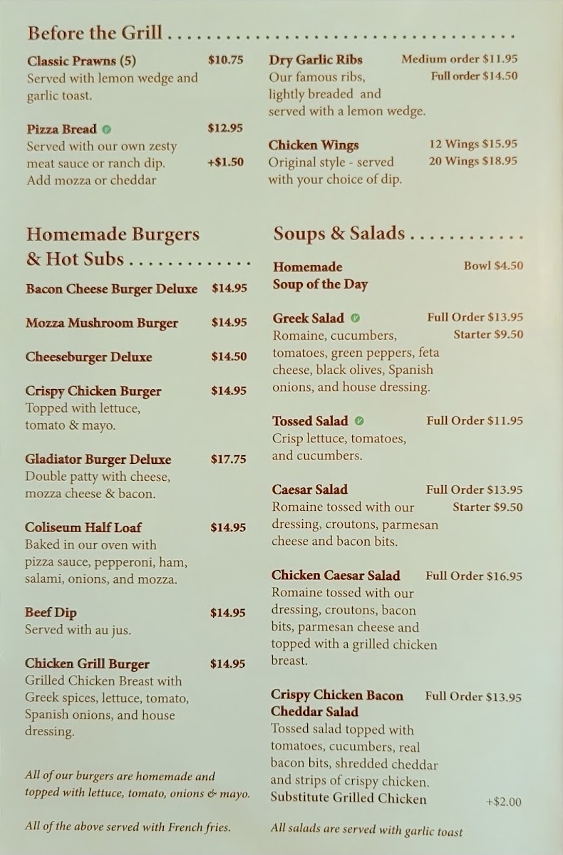 Coliseum Mediterranean Grill Photo Menu 1