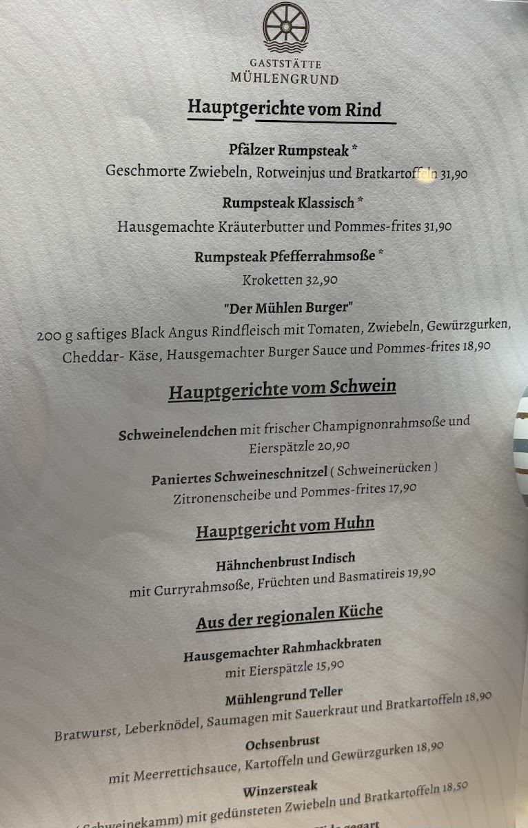 Gaststätte Mühlengrund Photo Menu 2