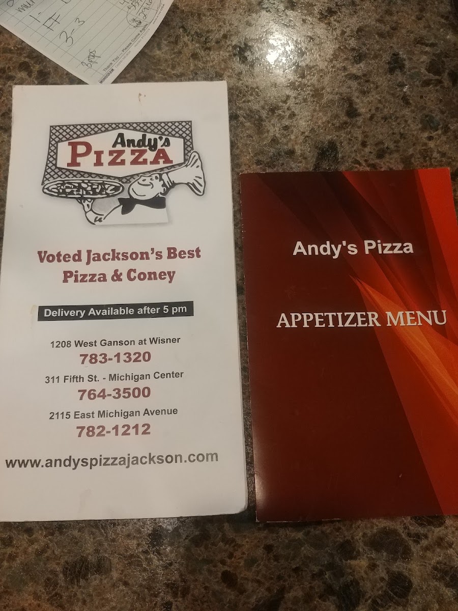 Andy's Pizza and Coney Island Photo Menu 3