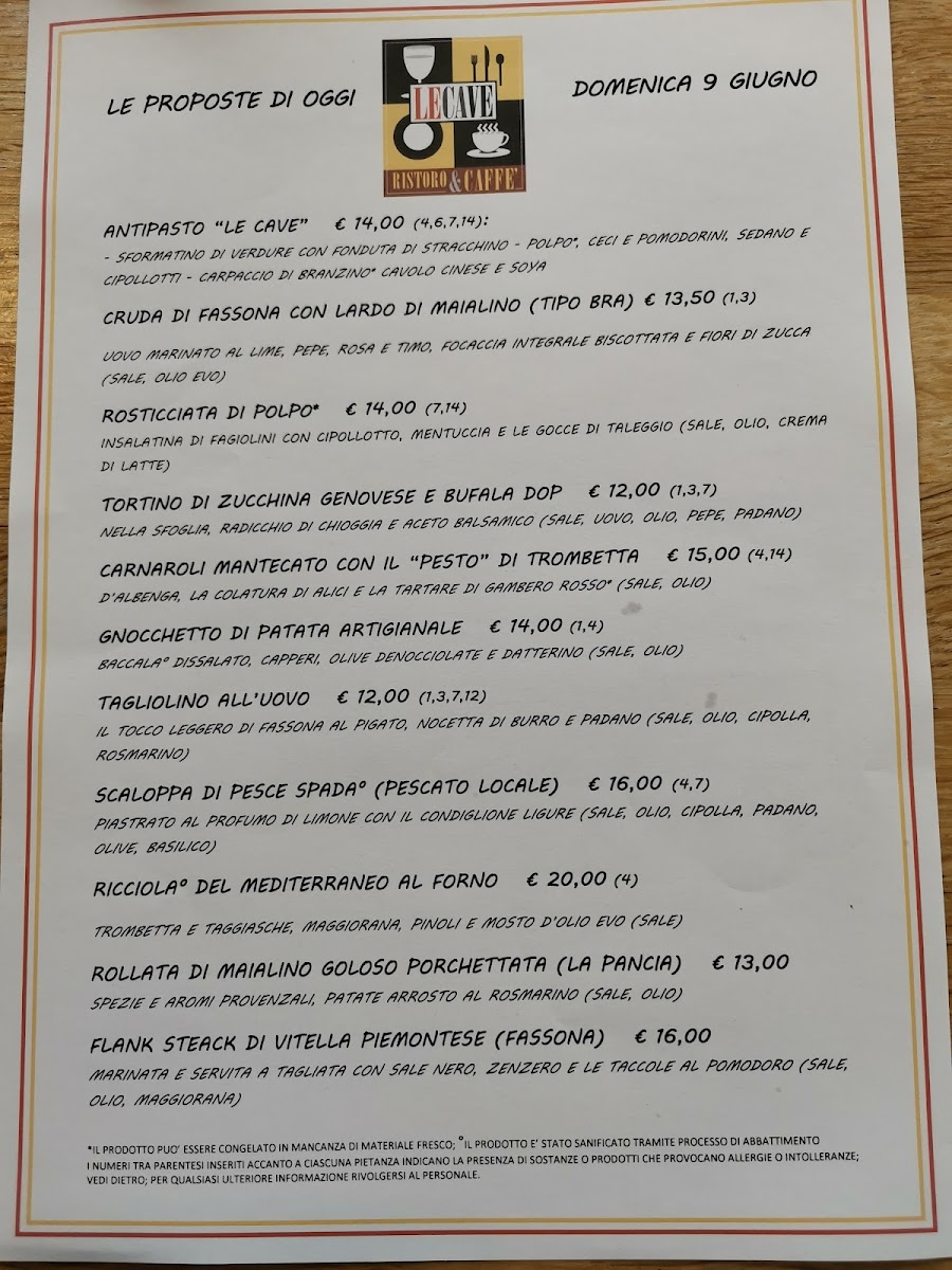 Le Cave Ristoro e Caffè Photo Menu 5
