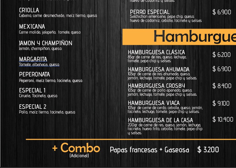 Comidas Rapidas La Fontana Photo Menu 2