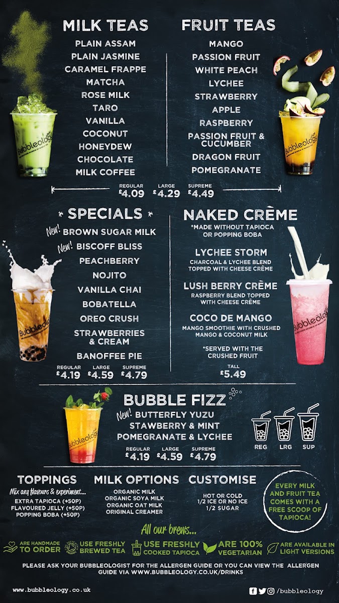 Bubbleology Ilford Photo Menu 1