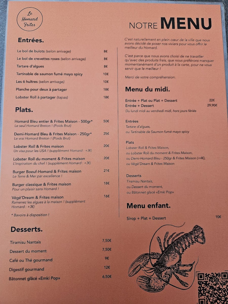 Le Homard Fries Photo Menu 4