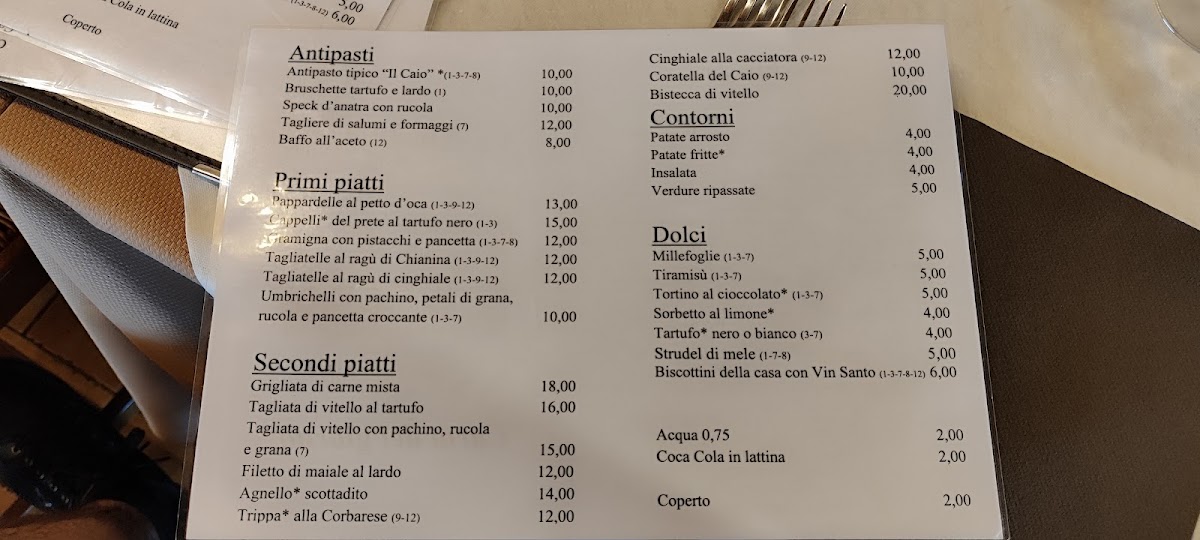 Ristorante Il Caio Photo Menu 2