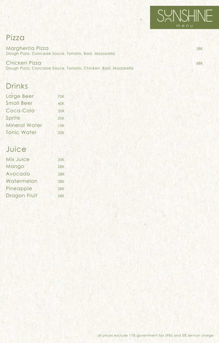 Sunshine cafe bali Photo Menu 5
