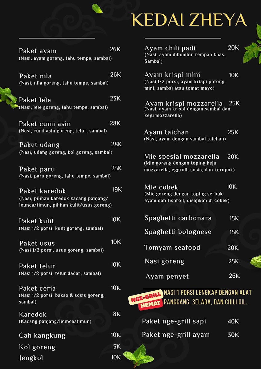 Kedai Zheya Photo Menu 1