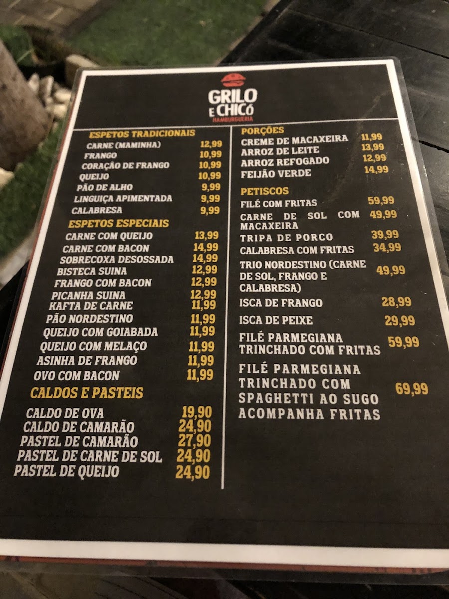 Grilo e Chicó Hamburgueria Photo Menu 1