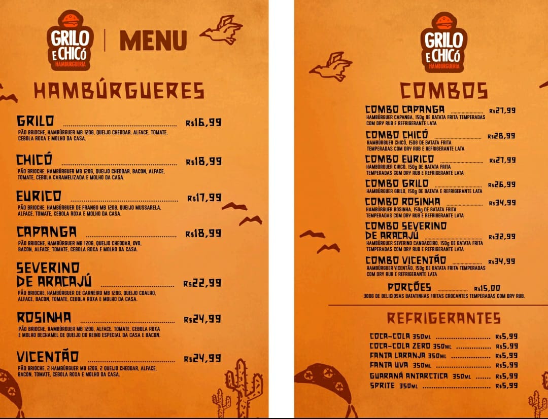Grilo e Chicó Hamburgueria Photo Menu 2