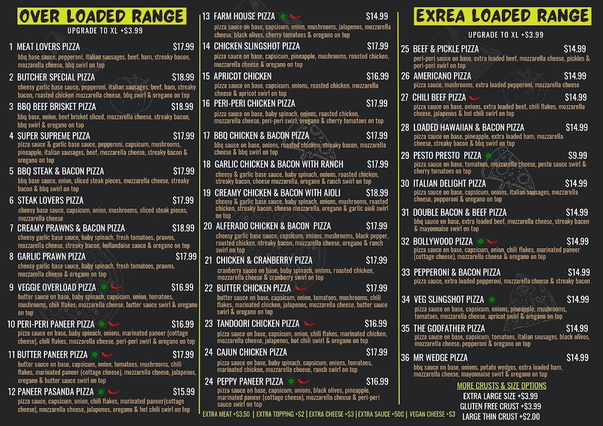 Pizza Bros Leamington Photo Menu 2