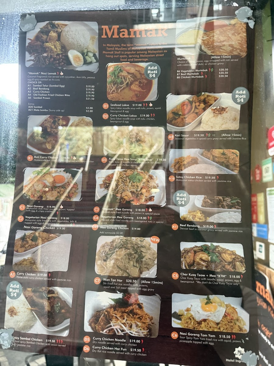 Mamak Malaysian Restaurant Photo Menu 4