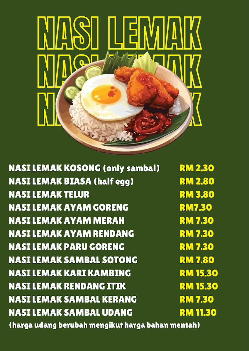 Nasi Lemak Gulai Kambing Photo Menu 1