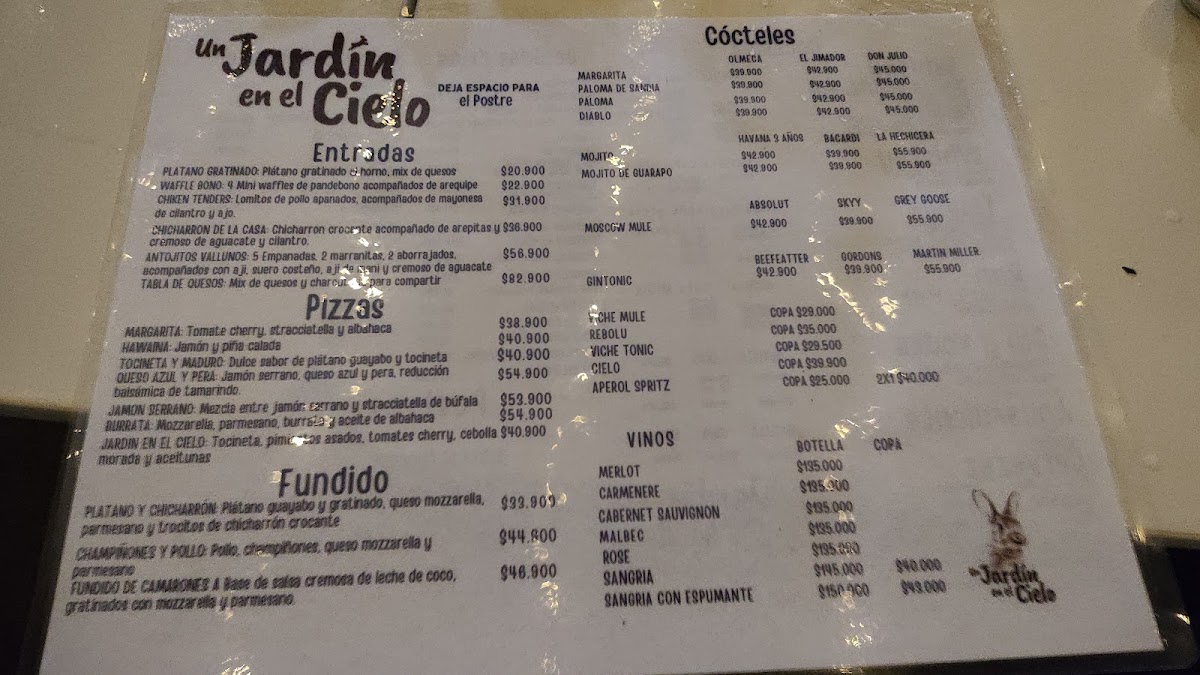 Un Jardín en el Cielo Photo Menu 1