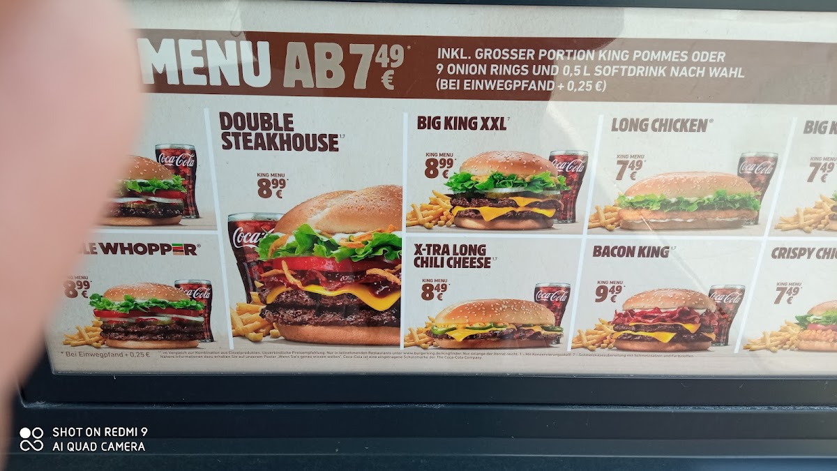 Burger King Mülheim-Kärlich Photo Menu 1