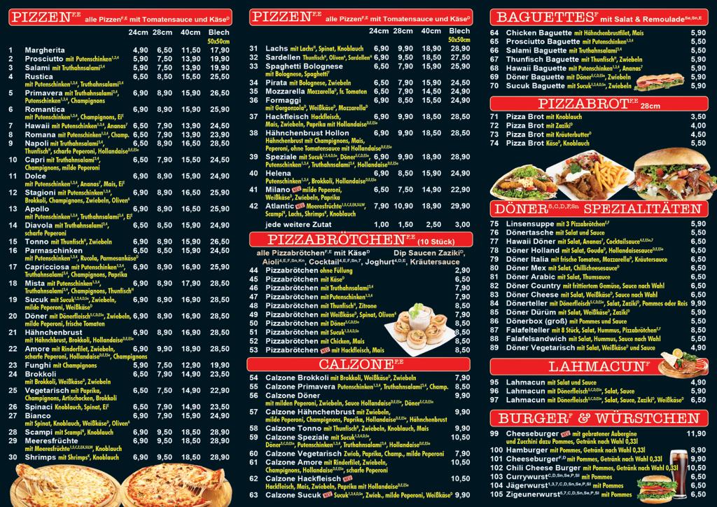 Pizzeria Amore Photo Menu 1