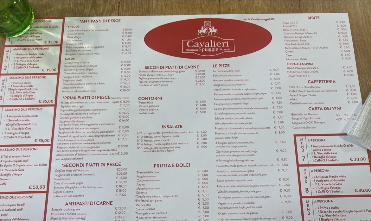 Ristorante Pizzeria Cavalieri Spiaggia Photo Menu 6