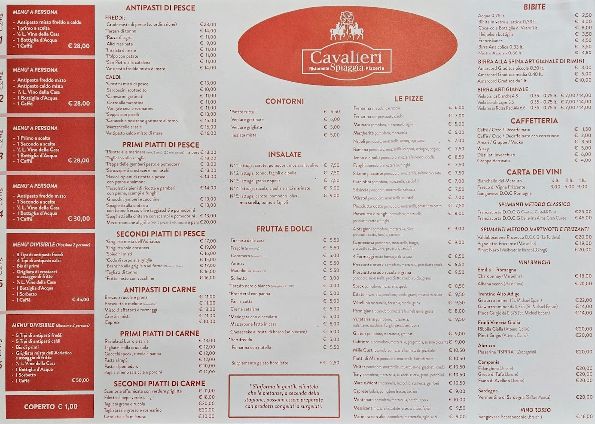 Ristorante Pizzeria Cavalieri Spiaggia Photo Menu 8