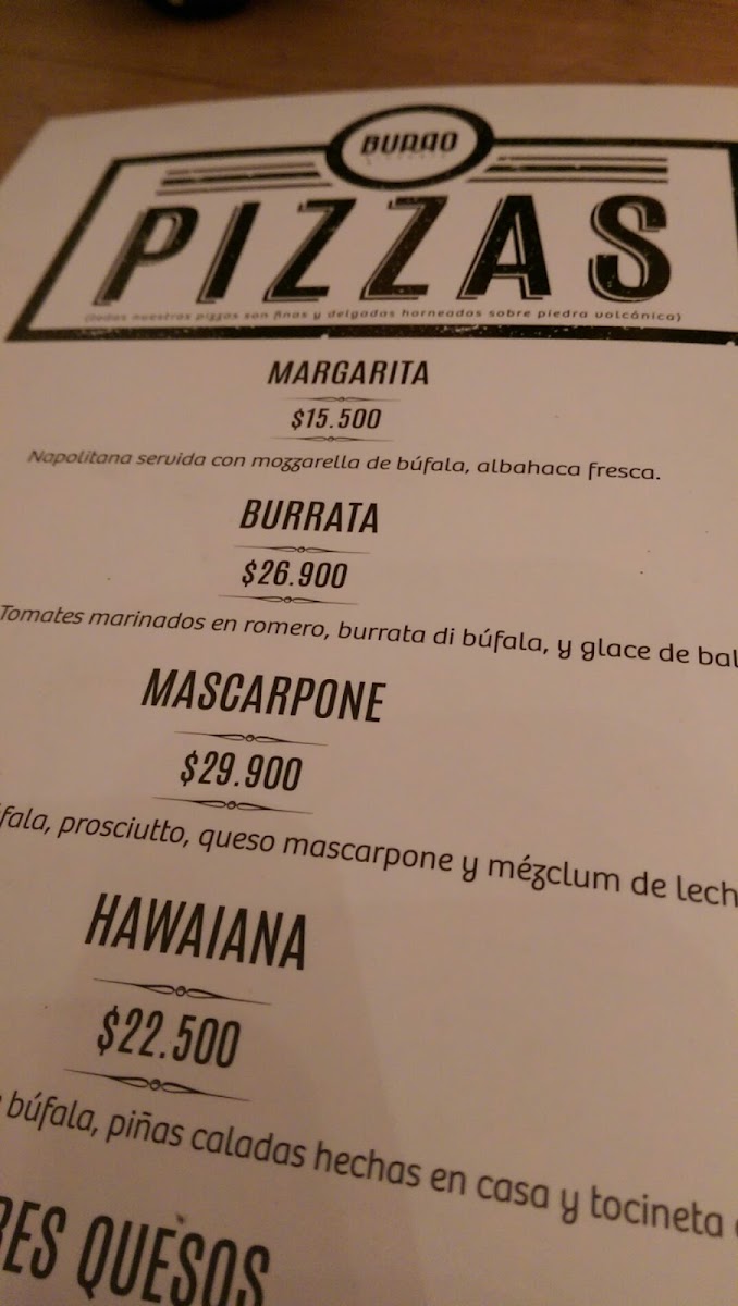 Burro Pizzería Photo Menu 5