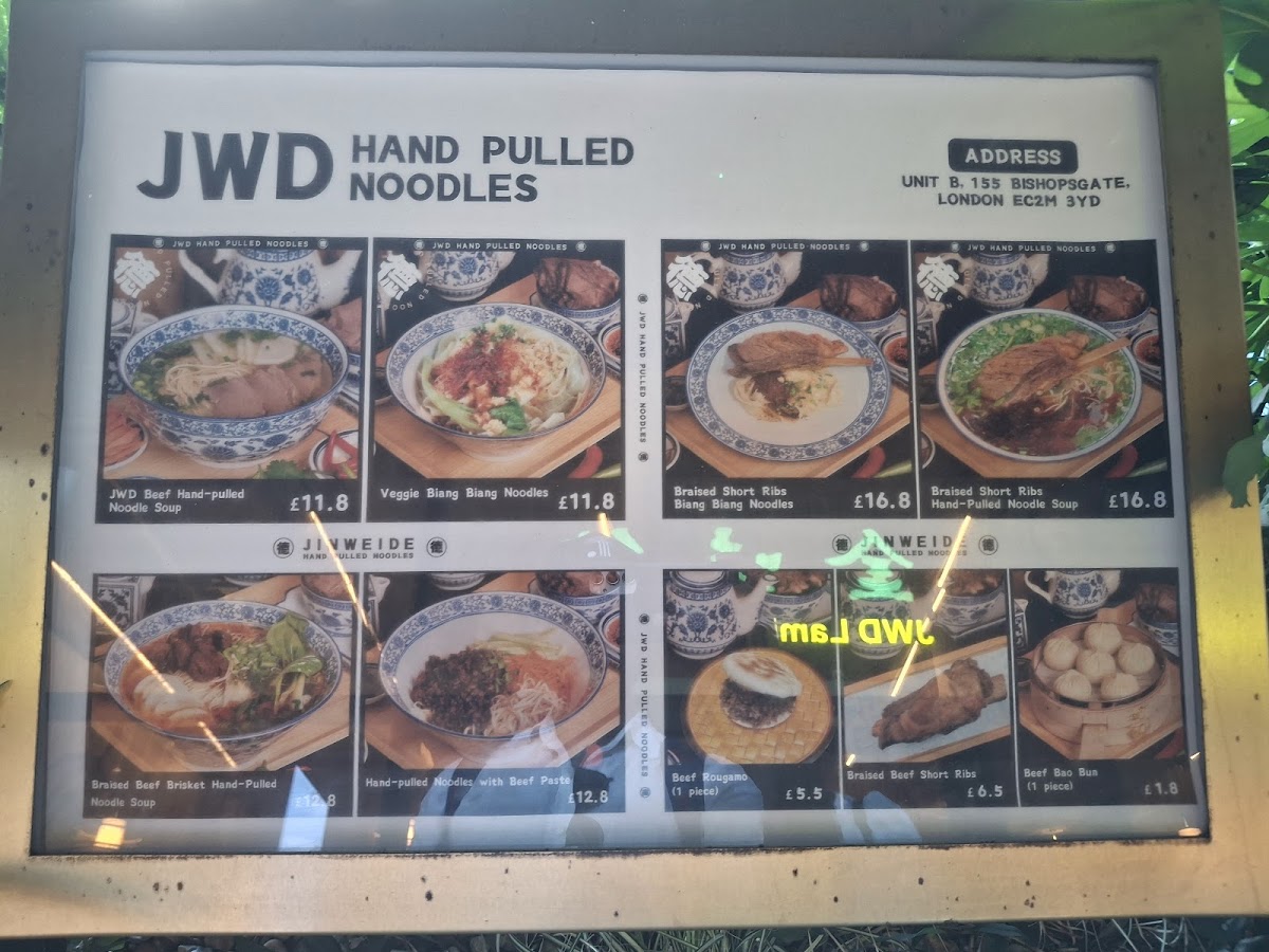 JWD Hand-Pulled Noodle Bar (Liverpool St) 金味德拉面 Photo Menu 4