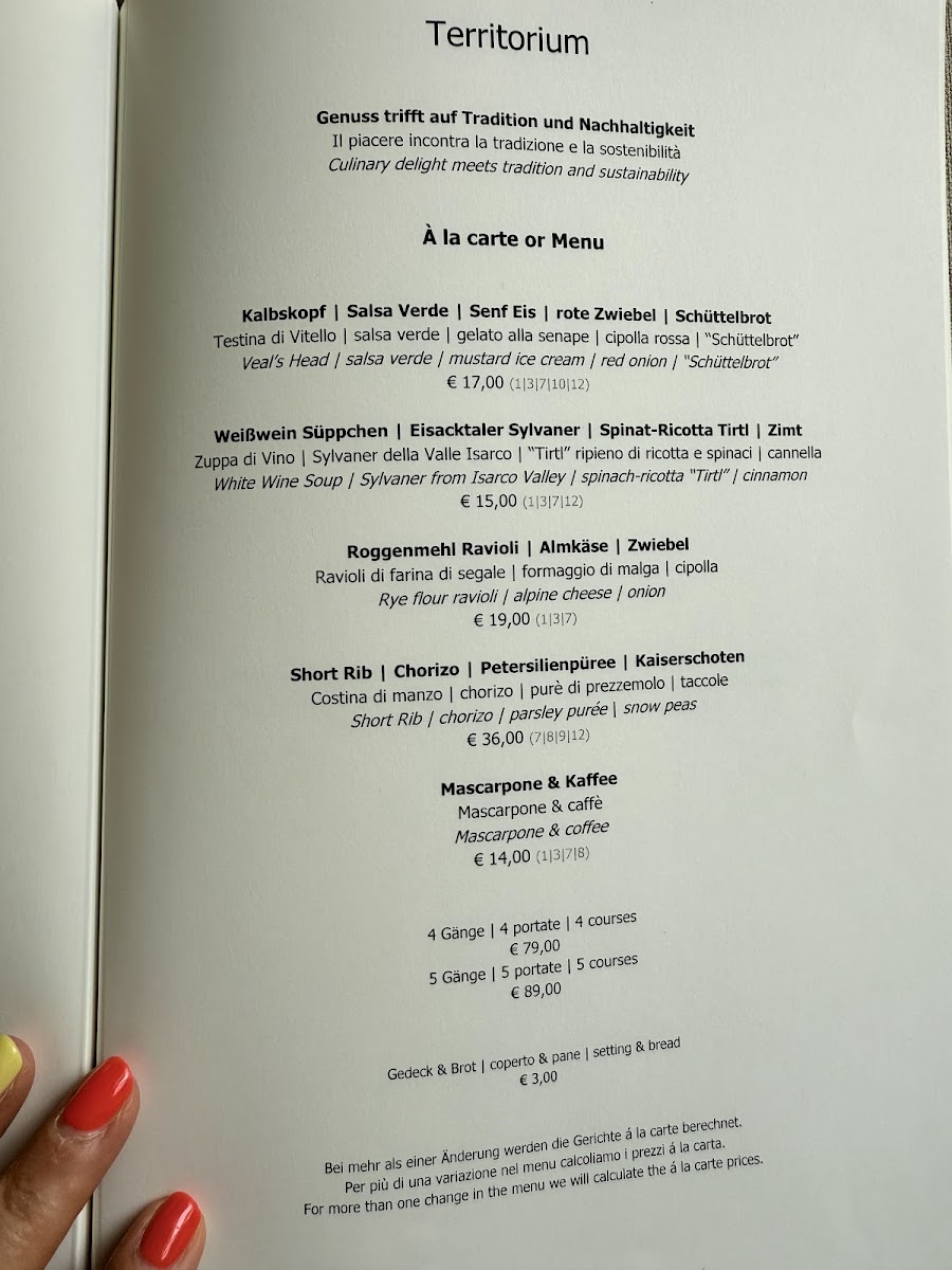 Restaurant Finsterwirt - Oste Scuro Photo Menu 1