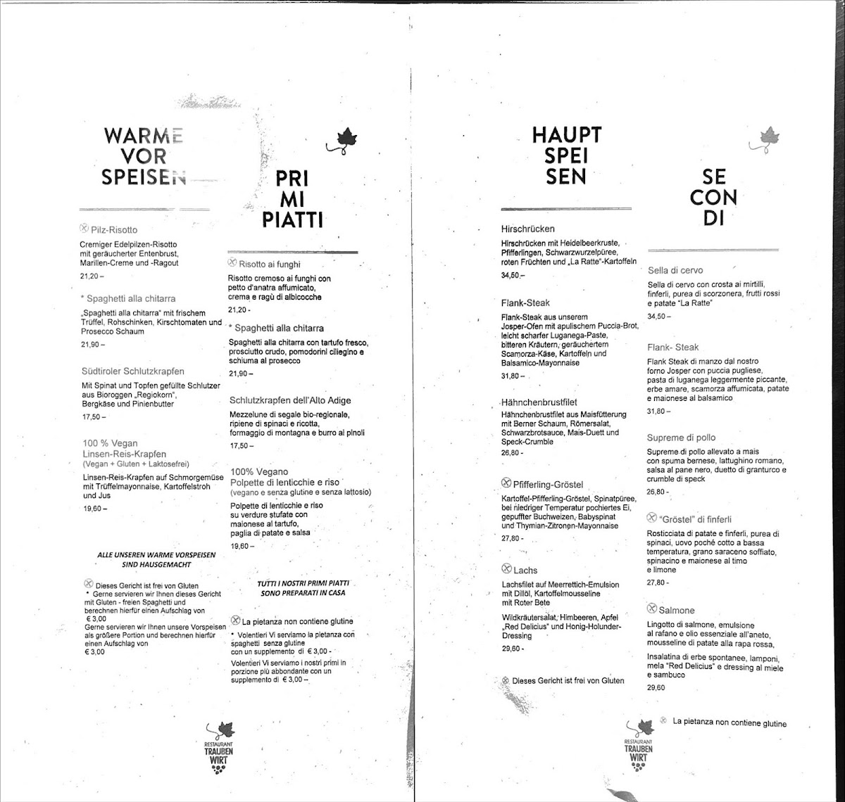 Restaurant Finsterwirt - Oste Scuro Photo Menu 5