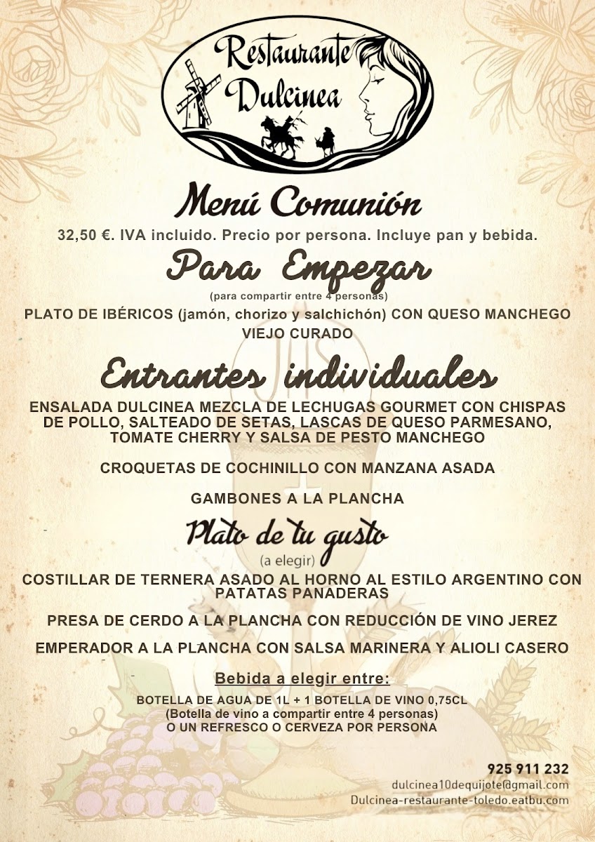 Restaurante Dulcinea Photo Menu 2